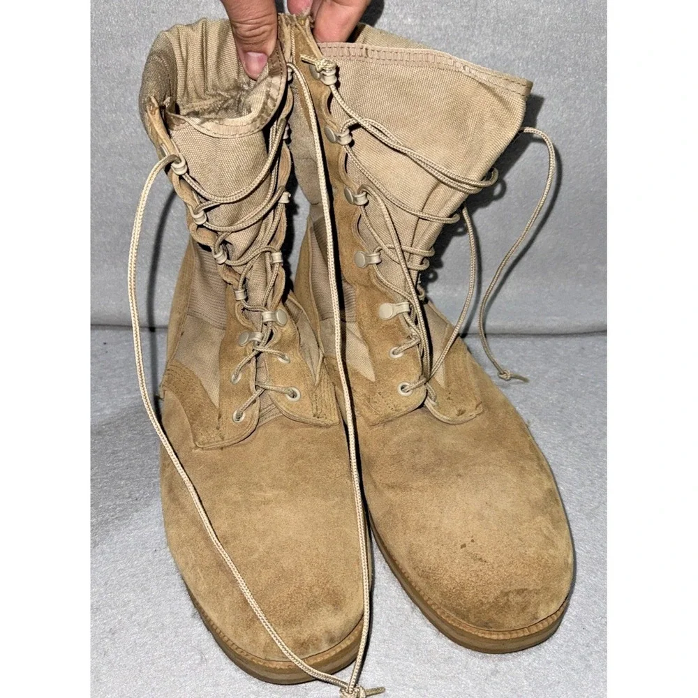 Vibram Gortex Beige Military US Army Flight Combat Boots Mens Size Unk